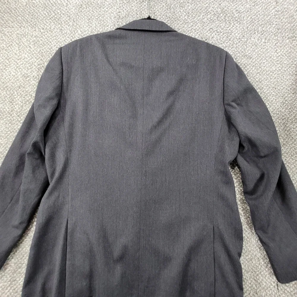 The Black Tux Mens 44R Charcoal‎ Gray Merino Wool Tollegno 1900 Blazer Jacket